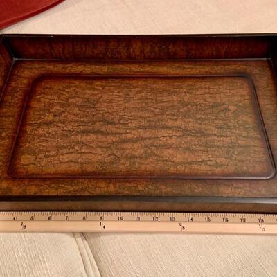 Decorative wood tray