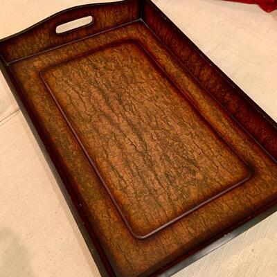 Decorative wood tray