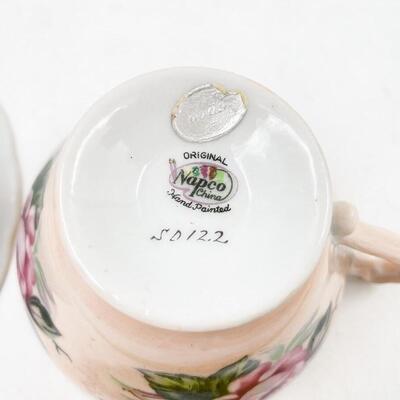 VINTAGE NAPCO CHINA HAND-PAINTED TEACUP & SAUCER