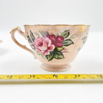 VINTAGE NAPCO CHINA HAND-PAINTED TEACUP & SAUCER