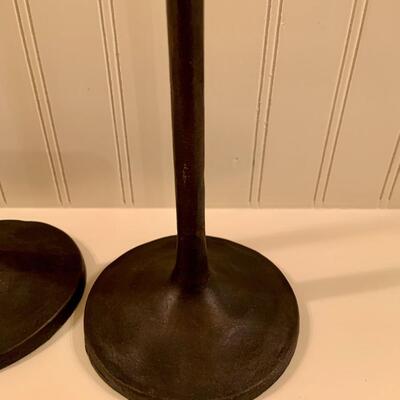 Pair Pottery Barn Iron candle holders