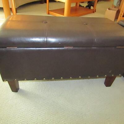 LOT 12  BENCH AND OTTOMAN WITH STORAGE