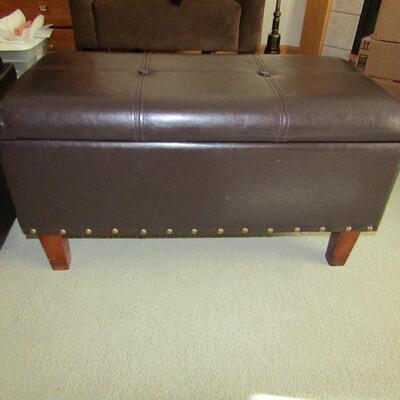LOT 12  BENCH AND OTTOMAN WITH STORAGE