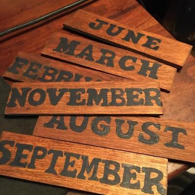 Wood calendar