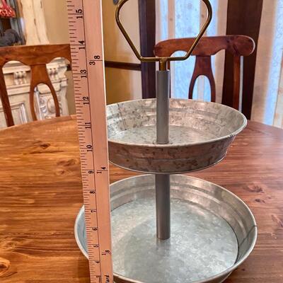 Better Homes & Gardens Two Tier Tin Tray Stand