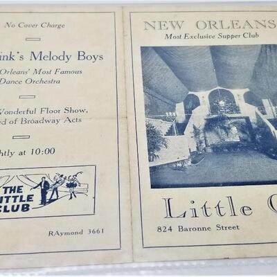 Lot #357  Several Cool Pieces of Vintage New Orleans area Ephemera
