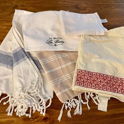 Assorted Kitchen Hand Towels Including Several Potterybarn