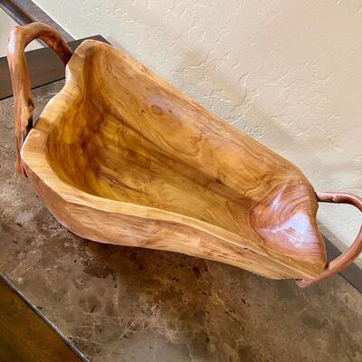 Kohl's Indian summer Wood Bowl with Handles