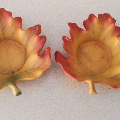 Partylite Candle Holders  5 piece  Fall Leaves
