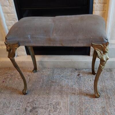 Antique vanity bench cast iron legs