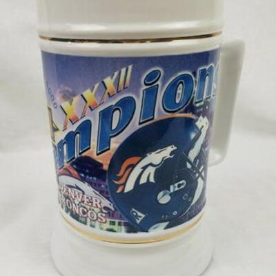NFL Super Bowl XXXII 32 Beer Stein Broncos V. Packers 1998 - Used