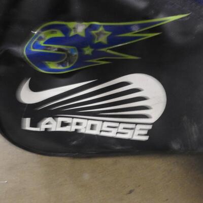 Blue Nike Lacrosse Bag 13  x 42 inch with Rolling Wheels - Used