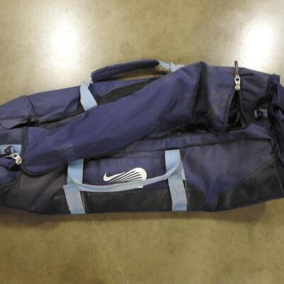 Blue Nike Lacrosse Bag 13  x 42 inch with Rolling Wheels - Used