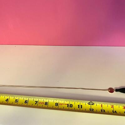 Long Gold Necklace with Black Tassel