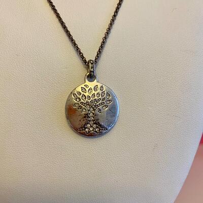 Fossil Live the Green Life Tree Necklace