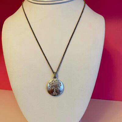 Fossil Live the Green Life Tree Necklace