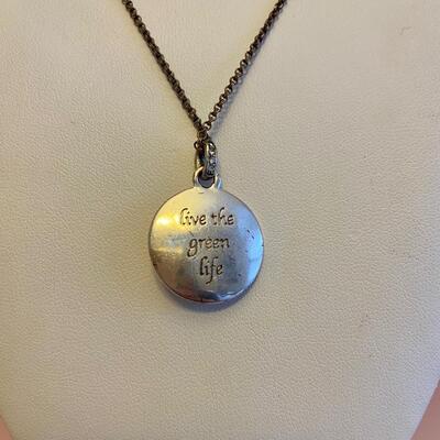 Fossil Live the Green Life Tree Necklace