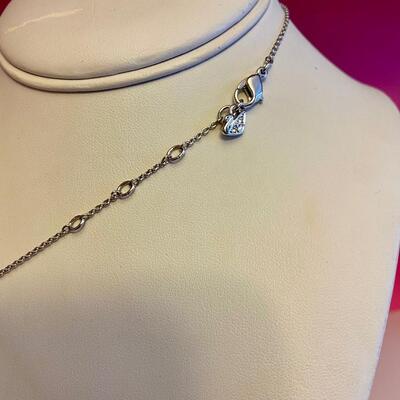 Swarovski Crystal Heart Pendant with Bow Necklace