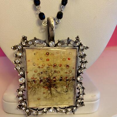 Beaded Necklace with Pendant