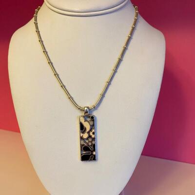 Brighton Enamel Floral Pendant Necklace