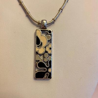 Brighton Enamel Floral Pendant Necklace