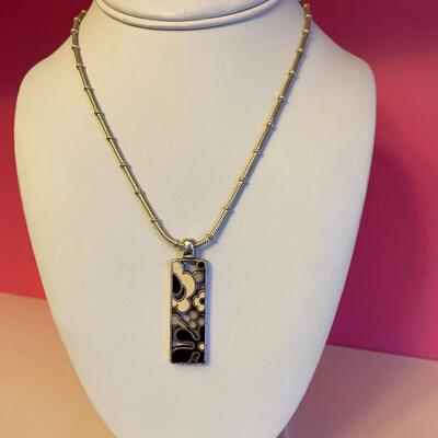 Brighton Enamel Floral Pendant Necklace