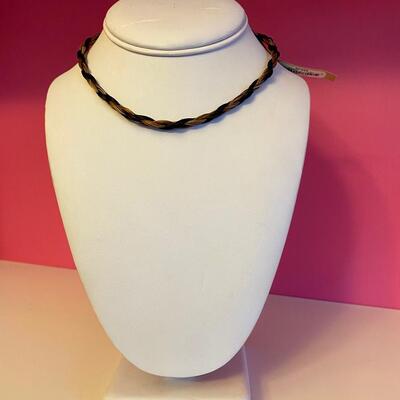 Cowboy Collection Authentic Horse Hair Brown and Black Choker