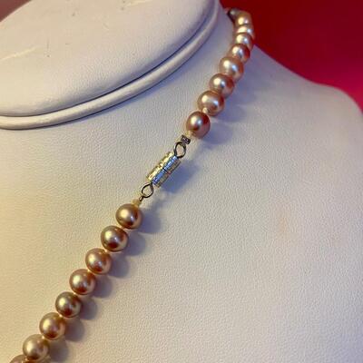 Pale Pink Pearl Necklace
