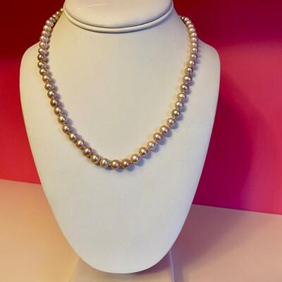 Pale Pink Pearl Necklace
