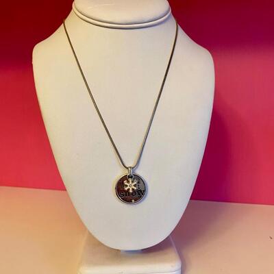 Brighton "Let it Snow" Pendant on Snake Necklace