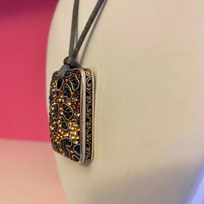 Brighton Leopard Totem Topaz Crystal Necklace