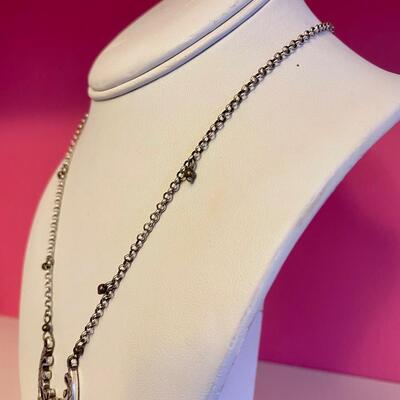 Brighton Swarovski Multi Color Crystal Drop Floral Pendant Horseshoe Necklace