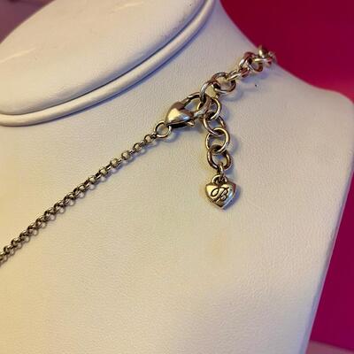 Brighton Swarovski Multi Color Crystal Drop Floral Pendant Horseshoe Necklace