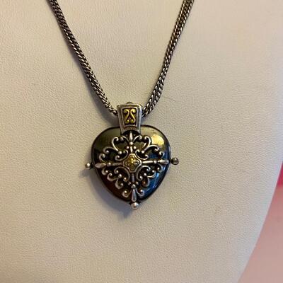 Brighton Vintage Lido Heart Reversible Necklace