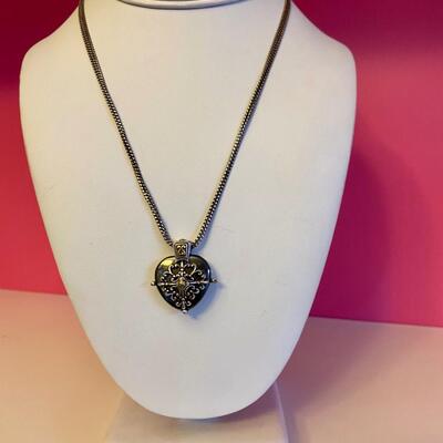 Brighton Vintage Lido Heart Reversible Necklace