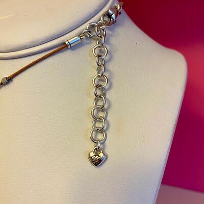 Brighton Peace Brown Corded Pendant Necklace