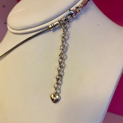 Brighton Gold and Silver Reversible "When you wear this remember me" Necklace