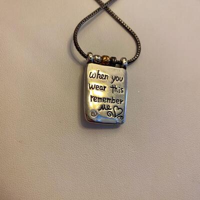 Brighton Gold and Silver Reversible "When you wear this remember me" Necklace