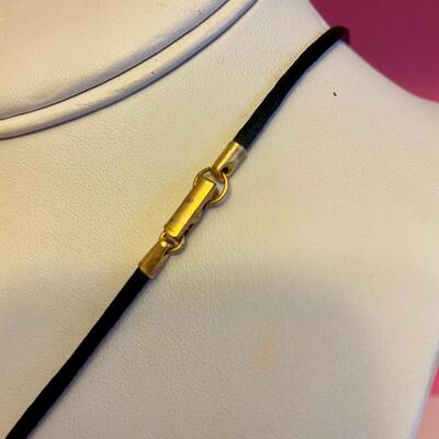 Black Purse with Crystal Handle Pendant Necklace