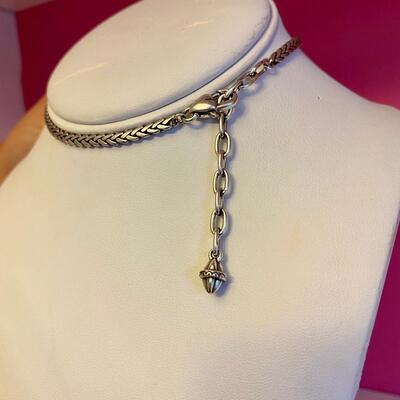 Long Brighton Necklace with Blue, Red and Yellow Stone Charms