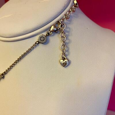 Brighton Silver and Crystal Beaded Necklace