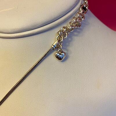 Brighton Ladies Blue Floral Design Pendant