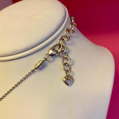 Brighton Gold, Silver and Crystal Teardrop Pendant Necklace