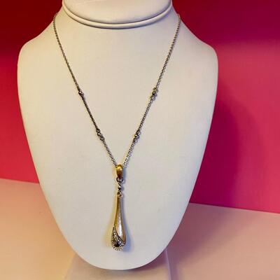 Brighton Gold, Silver and Crystal Teardrop Pendant Necklace