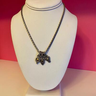 Brighton Two Tone Three Charm Necklace