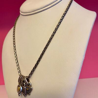 Brighton Two Tone Three Charm Necklace