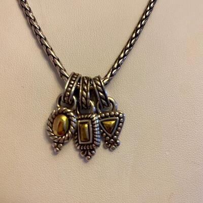 Brighton Two Tone Three Charm Necklace