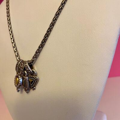 Brighton Two Tone Three Charm Necklace