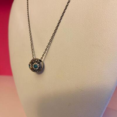 Crystal Owl Face Charm Necklace