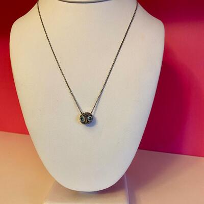 Crystal Owl Face Charm Necklace